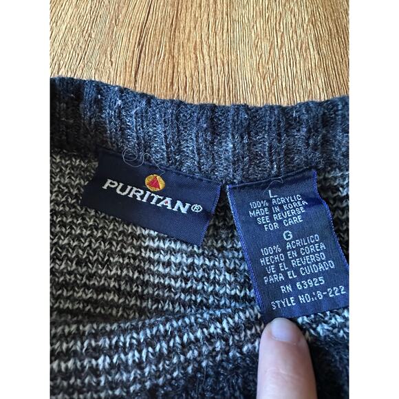 Puritan Vintage Argyle Sweater Size Large - Picture 2 of 4